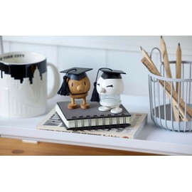 Hoptimist IQ Bimble Abi Gift Ideas, Graduation Gift, Passed Examination Gift, Graduation Decoration, Student, High School Student, 6.3 x 6 x 7.2 cm, Small, White