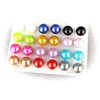 Ball Post Earrings 12 Pair Big Faux Pearl Bead Stud
