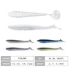 50pcs Swimbaits Paddle Bulk Lure Kit, Soft Plastic Fishing Bait