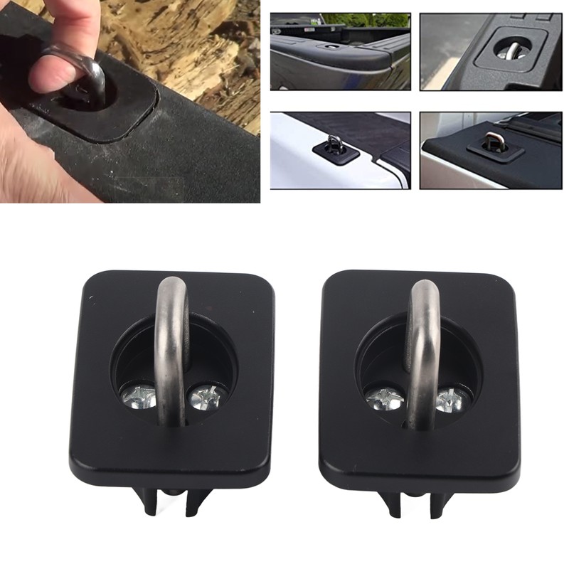 2pcs Stainless Steel Bull Ring Truck Bed Side Tie Down