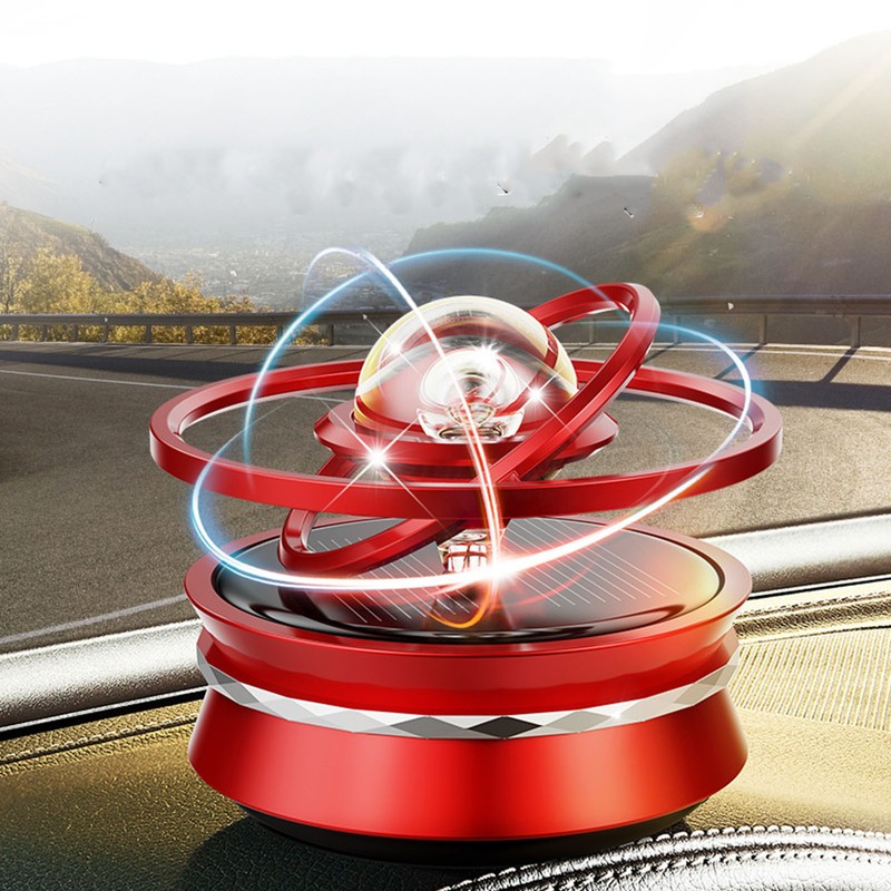 Car Aromatherapy Solar Energy Suspended Crystal Ball Rotating Car Aroma