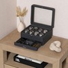 ROTHWELL 8 Slot Leather Watch Box with Valet Drawer -