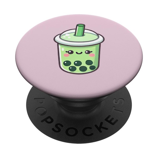 Kawaii Green Matcha Bubble Tea PopSockets Swappable PopGrip