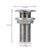 EEYAD 316 Stainless Steel Full Thread Boat Thru-Hull Fitting Drain
