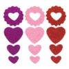 Valentine's Day Glitter Heart Stickers - Red, Pink, Purple -