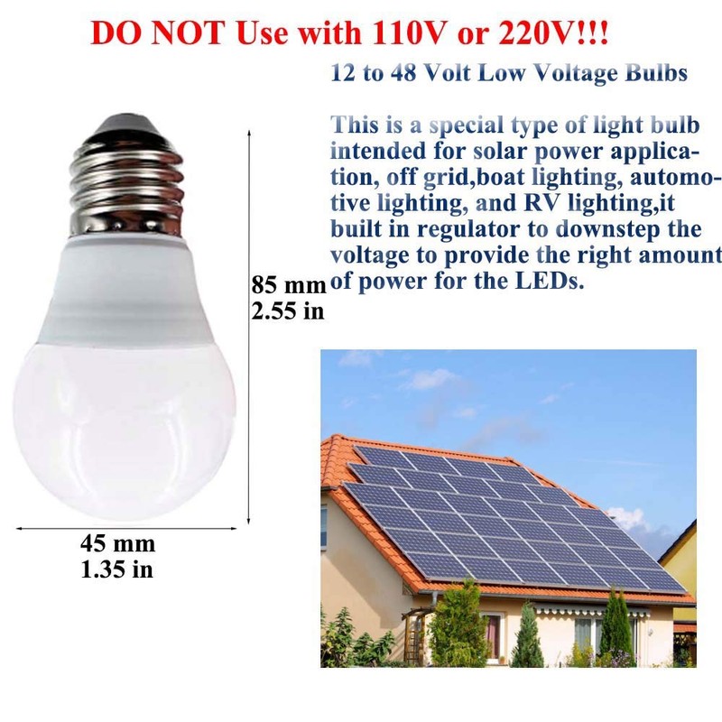 Taysing 12V Light Bulb A15 3W Soft White 3000K E26