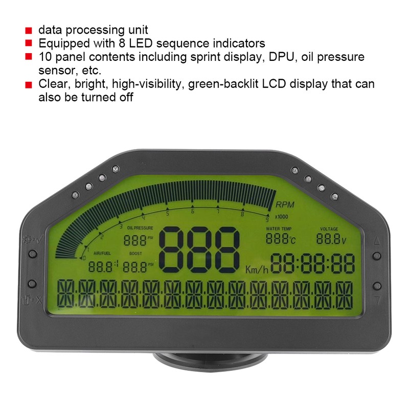 SINCOTECH 9000RPM Race Display OBD2 Bluetooth Dashboard LCD Gauge Meter
