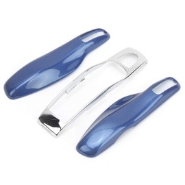 Remote Key Case Button Key Shell Heavy Duty Drive (Sapphire Blue+Silver Middle)