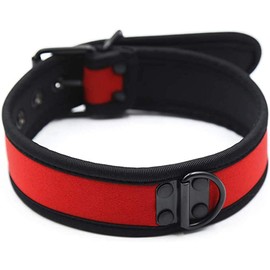 HOT DREAM Neoprene Puppy Custom Choker Collar for Men Women (Red)