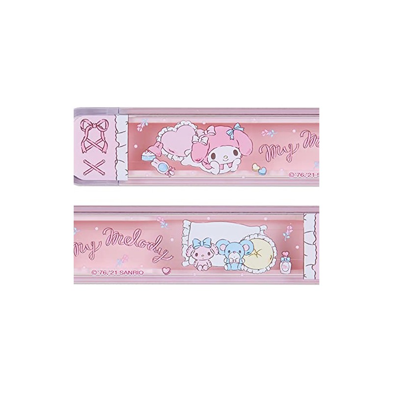 Sanrio 879096 SANRIO Chopsticks & Case Set, Antibacterial, Name Stickers,