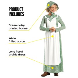 Morph Colonial Costume Women Pioneer Woman Costume Prairie Womens Pioneer Dress Costume Womens Colonial Dress Costume M