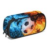 Okentiso Soccer Printed Pencil Case, Large Capacity Pencil Pouch, Pencil