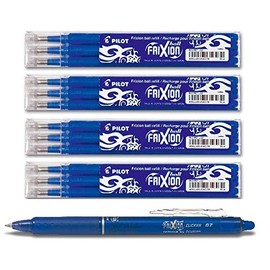 Pilot FriXion Ball Ballpoint Pen Refills, 0.7 mm, Bonus Pack, 4 x Pack of 3 in Black + 1 x Frixion Ball in Black