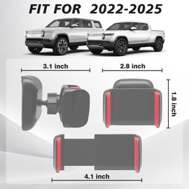 BestEvMod Seat Back Second Row Anchor 1/4 Screw Mount Phone Holder Tablet for MagSafe Compatible with 2022-2024 Rivian R1T&R1S Backseat fits All Phones&Android 360° Adjustable (Phone Holder)