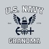 CafePress U.S. Navy Grandma Blue and White Square Bumper Sticker