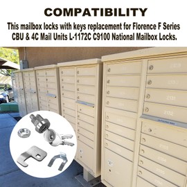 Hugexpen 1570 Mailbox Lock Replacement Fits for 1570" F Series CBU & 4C Mail Units by AF Florence (1PCS)