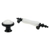 Mewutal 8 Pack Ceramic Drawer Pulls, Black & White Dresser