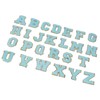 26 Pcs Iron On Letters A to Z Blue Letters