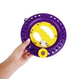 kite reel,Kite Line Winder Winding Reel Grip Wheel Kite String Wheel Holder, 22cm Professional Outdoor Durable Plastic Fishing Kite Line Spool Reel Wheel Holder Winding Flying Tool Accessory (Purple)