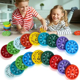 18Pcs Math Fidget Toy, Maths Fidget Spinner, Educational Math Fact Fidget Spinners, Double Sided Math Spinner for Learning & Education Toys Game, Christmas Party Bag Fillers for Kids