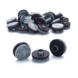 Nail-On Felt Pads Heavy Duty Furniture Pads Chair Slides Glides for Hard Floor Surfaces –Floor Protectors Protect Your Hardwood Flooring from Scratches (3/4", 24 Pack-Brown)