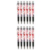 LILAJ Set of 12 Union Jack Flag Retractable Ballpoint Pens