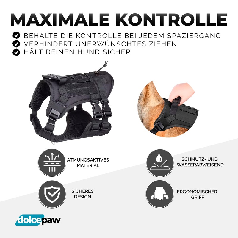 DOLCEPAW Dog Harness for Medium Dogs, Dog Harness, No Pull,