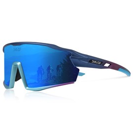 JARVID Polarized Cycling Glasses with 4 Interchangeable Lenses Sports Sunglasses for Women Men Running Baseball Fishing Driving
