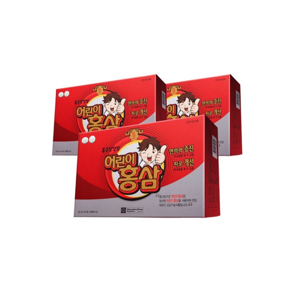 Chong Kun Dang Children&#39;s Red Ginseng 20ml 30 packets (3) / 종근당 어린이 홍삼 20ml 30포 3개