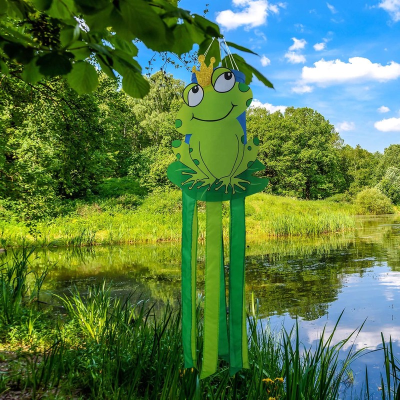 THQZLH 40-Inch Frog Windsock - Fun Summer Decoration for Outdoor