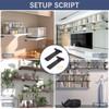 2 Piece Shelf Bracket with Screws Thickened Invisible Support Bracket