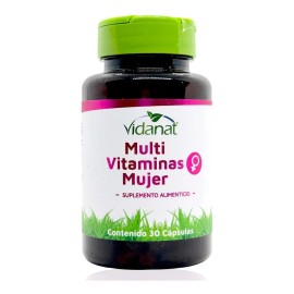 Multi Vitaminico De Mujer 30 Cápsulas Vidanat Sabor Sin sabor