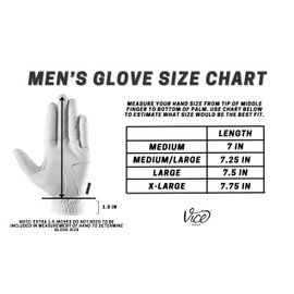 Vice Duro Golf Glove, Black (Prior Model)