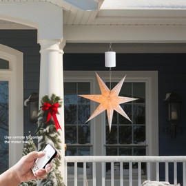 Goolyrusim Remote Control Disco Ball Motor, Revolving Baby Crib Motor Quiet Energy Efficient Hanging Display Motor for Wind Spinners, Wind Chimes, Yard Art Garden Decor, Battery Operated Motor 10RPM