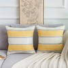 Set of 2 Cushion Covers, Linen Decorative Cushion Cover, Striped