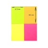 WAYTEX 1200 Neon Sticky Notes 12 Pads of 100 Sheets