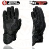Milwaukee Leather SH298 Men's Black Perforated Leather Racing Motorcycle Gloves