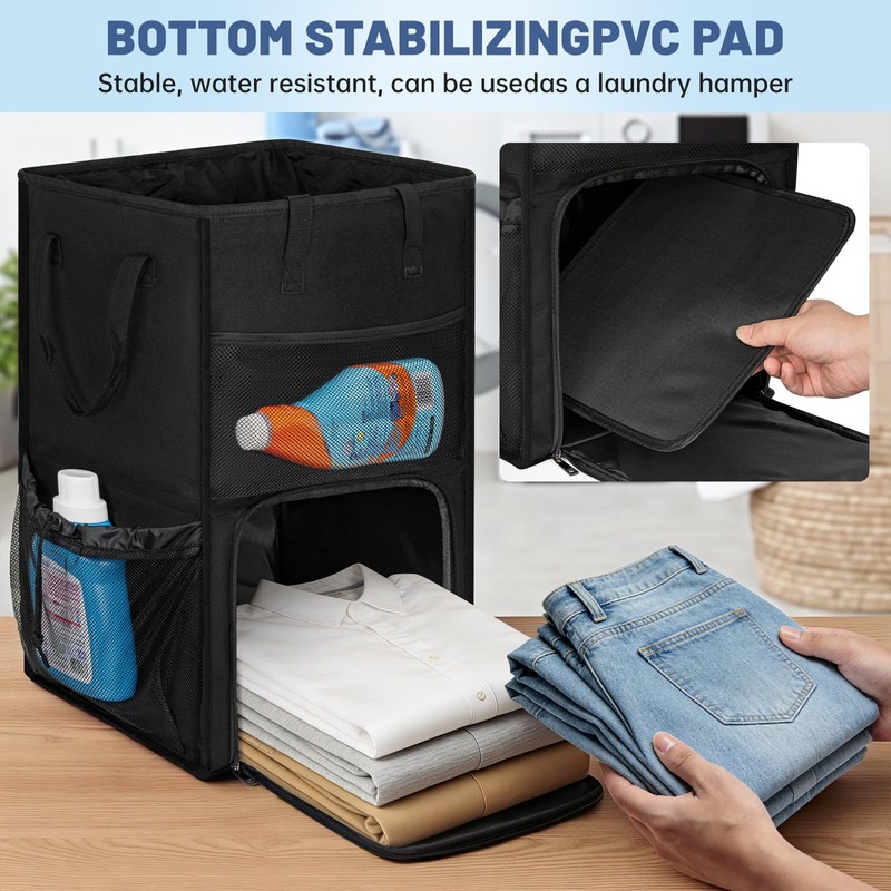 WELIDAY Large Laundry Backpack Bag with 3 Sizes Mesh Wash