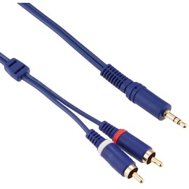 erekomu Audio Cable 3.5 ф sutereominipuragu 4-Pin Plug x 2 (Voice L: R) 1 m [Frustration Free Packaging (FFP)] DH – mwr10/E