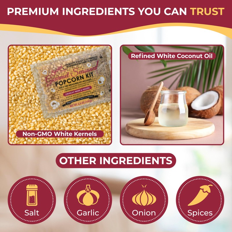 Speckled Snack All In One Gourmet Seasoned Popcorn Kernels and