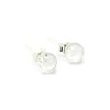 Budawi® Rock Crystal Stud Earrings Ball 6 mm 925 Silver,