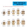generic 400 Uds M2 M2.5 M3 Hilo Femenino Latón Dentado