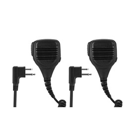 2 Pack Radio Speaker Mic,3.5mm Headphone Jack Radio Mic,Portable Handheld Walkie Talkie Radio Microphone,with Stainless Steel Back Clip,Suitable for GP88S,GP2000,GP88,GP3688,Shoulder Microphone