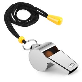 Whistle, Whistle for Coaches, Whistle for Teachers, Stainless Steel Whistles Coach Whistle with Lanyard Loud Crisp Sound Referee Whistle Sports Whistle for Adults Teachers Coaches Referees Officials