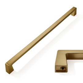 CABDM 6 Pack 12 inch Solid Champagne Bronze Cabinet Handles Kitchen Hardware Drawers Bathroom Vanity Cabinet Door Handles