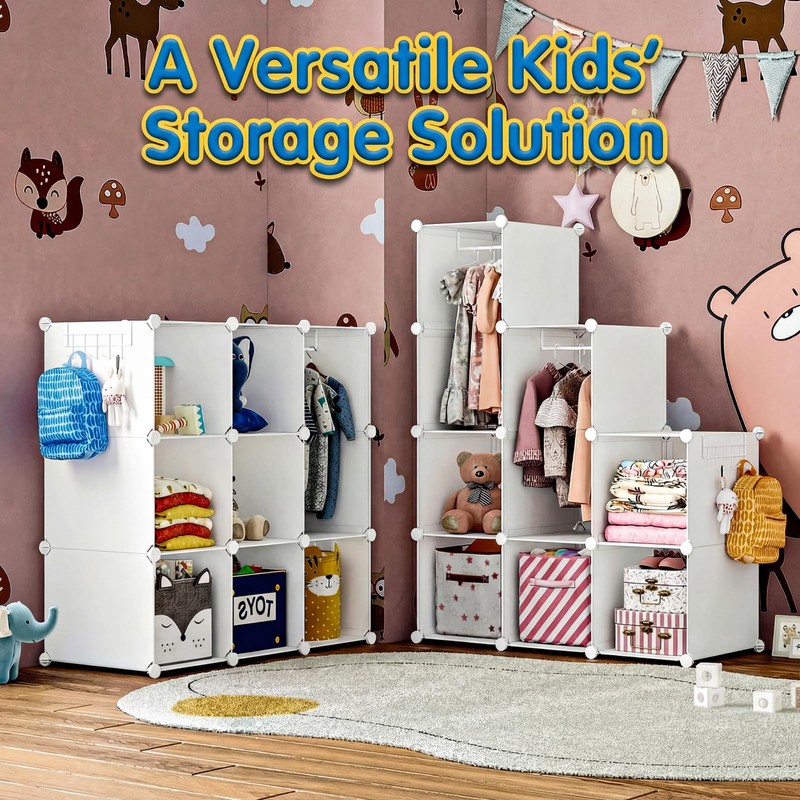 deijiner Portable Baby Wardrobe Closet Lightweight Kids Storage Organizer with