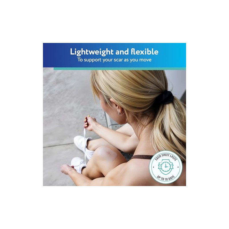 ScarAway Scaraway - Hojas de silicona transparente para cicatrices, 10