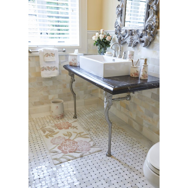 SKL Home Misty Floral 2-Piece Hand Towel Set, White