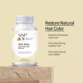 SSPJOI Hair Growth Supplement 250 mg - Anti-Grey Supplement for Men and Women