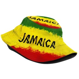 Jamaican Flag Bucket Hat for Men Women Jamaica Fisherman Hat Summer Outdoor Travel Beach Hiking Sun Caps